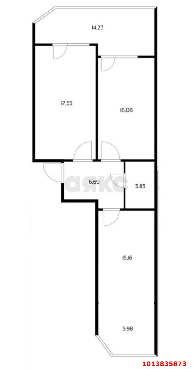 Фото №15: 2-комнатная квартира 80 м² - Краснодар, Любимово, 2