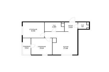Фото №5: 2-комнатная квартира 49 м² - Краснодар, мкр. жилой квартал Патрики, ул. Сормовская, 1/2к3
