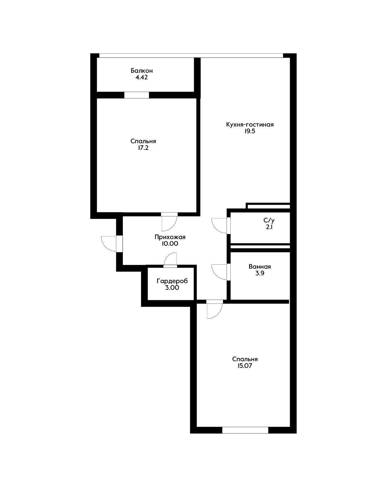 Фото №16: 2-комнатная квартира 74 м² - Краснодар, ЖК На Стахановской, Авиагородок, жилой комплекс На Стахановской, мкр. Прикубанский внутригородской округ, ул. Стахановская, 1/5