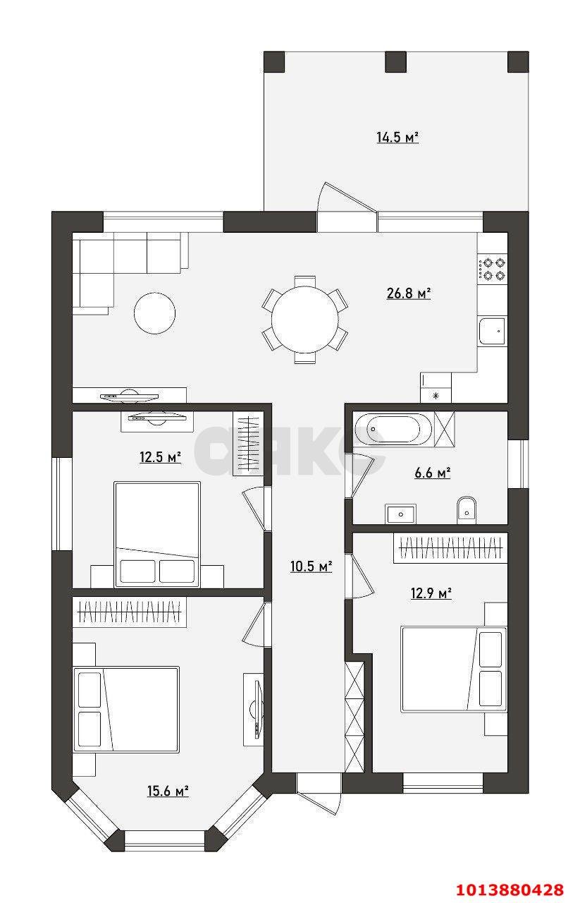 Фото №1: Дом 120 м² + 4 сот. - Елизаветинская, Кубаночка, ул. Родины, 494