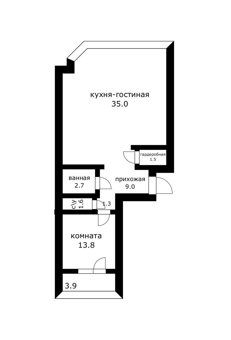 Фото №15: 2-комнатная квартира 72 м² - Краснодар, Прикубанский внутригородской округ, 9-й километр, мкр. жилой комплекс Валентина, ул. имени Дзержинского, 64/2