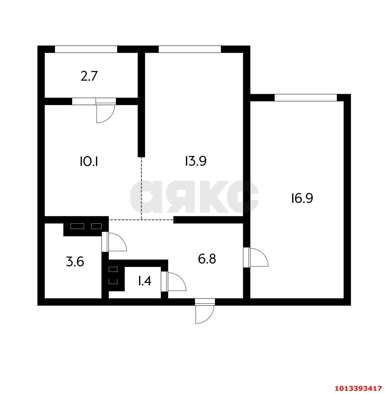 Фото №8: 2-комнатная квартира 55 м² - Краснодар, жилой комплекс Новелла, ул. Питерская, 40к2