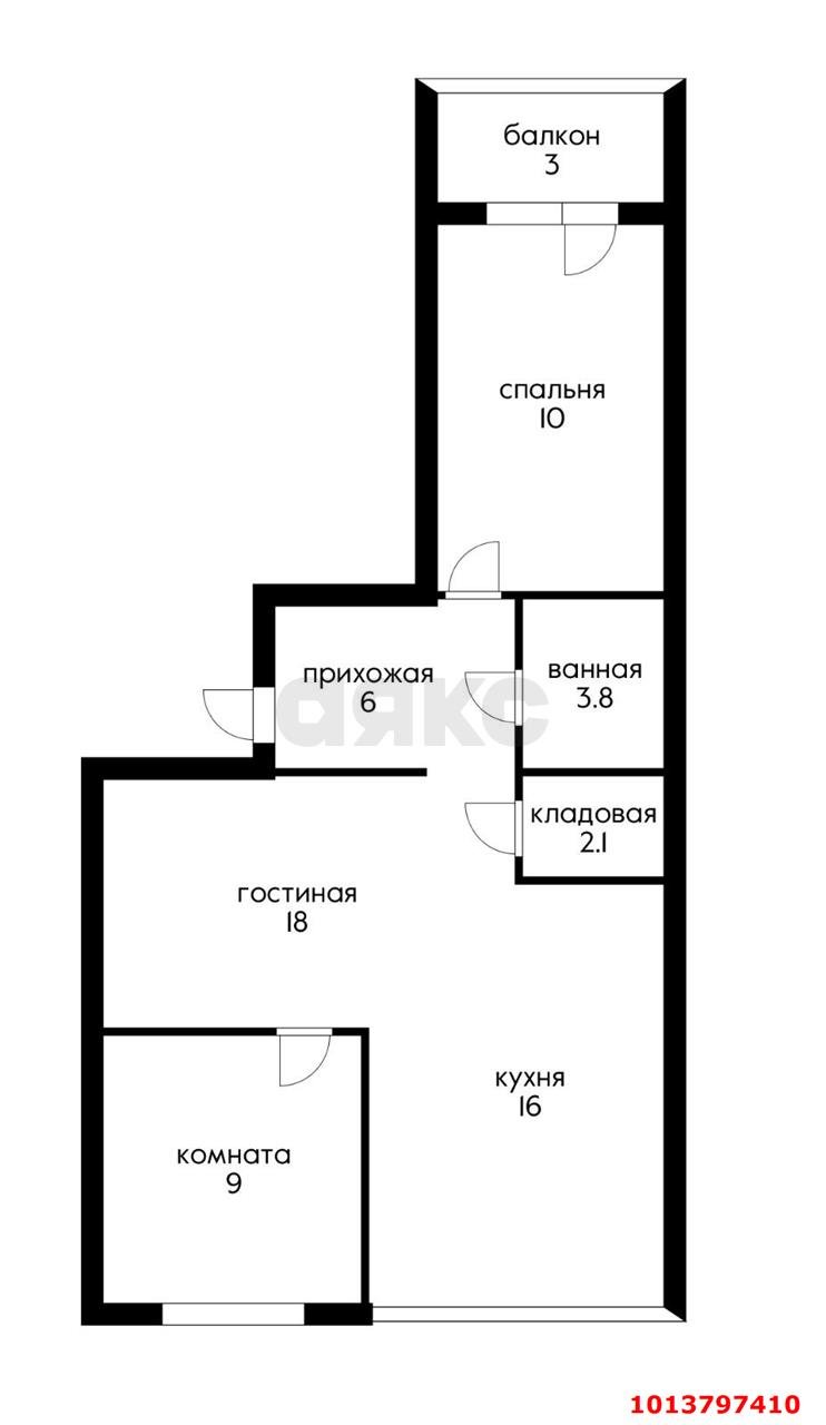 Фото №8: 2-комнатная квартира 70 м² - Краснодар, имени Петра Метальникова, ул. Григория Пономаренко, 43