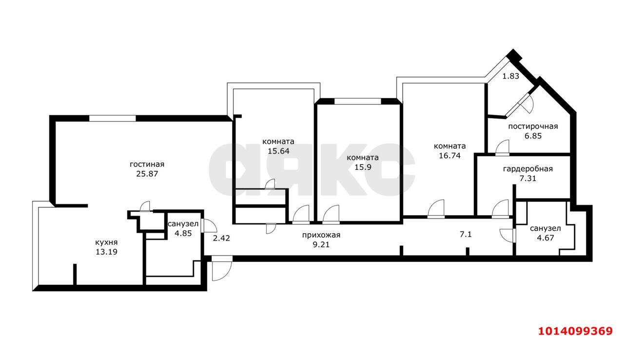 Фото №8: 4-комнатная квартира 122 м² - Краснодар, ул. Героя Владислава Посадского, 17
