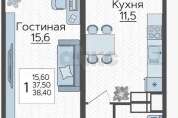 Фото №2: 1-комнатная квартира 40 м² - Краснодар, мкр. жилой комплекс Зеленодар, ул. Садовое Кольцо, 9