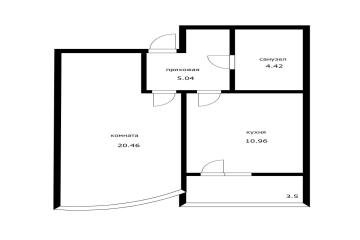 Фото №5: 1-комнатная квартира 41 м² - Краснодар, мкр. Хлопчато-бумажный Комбинат, ул. Уральская, 120