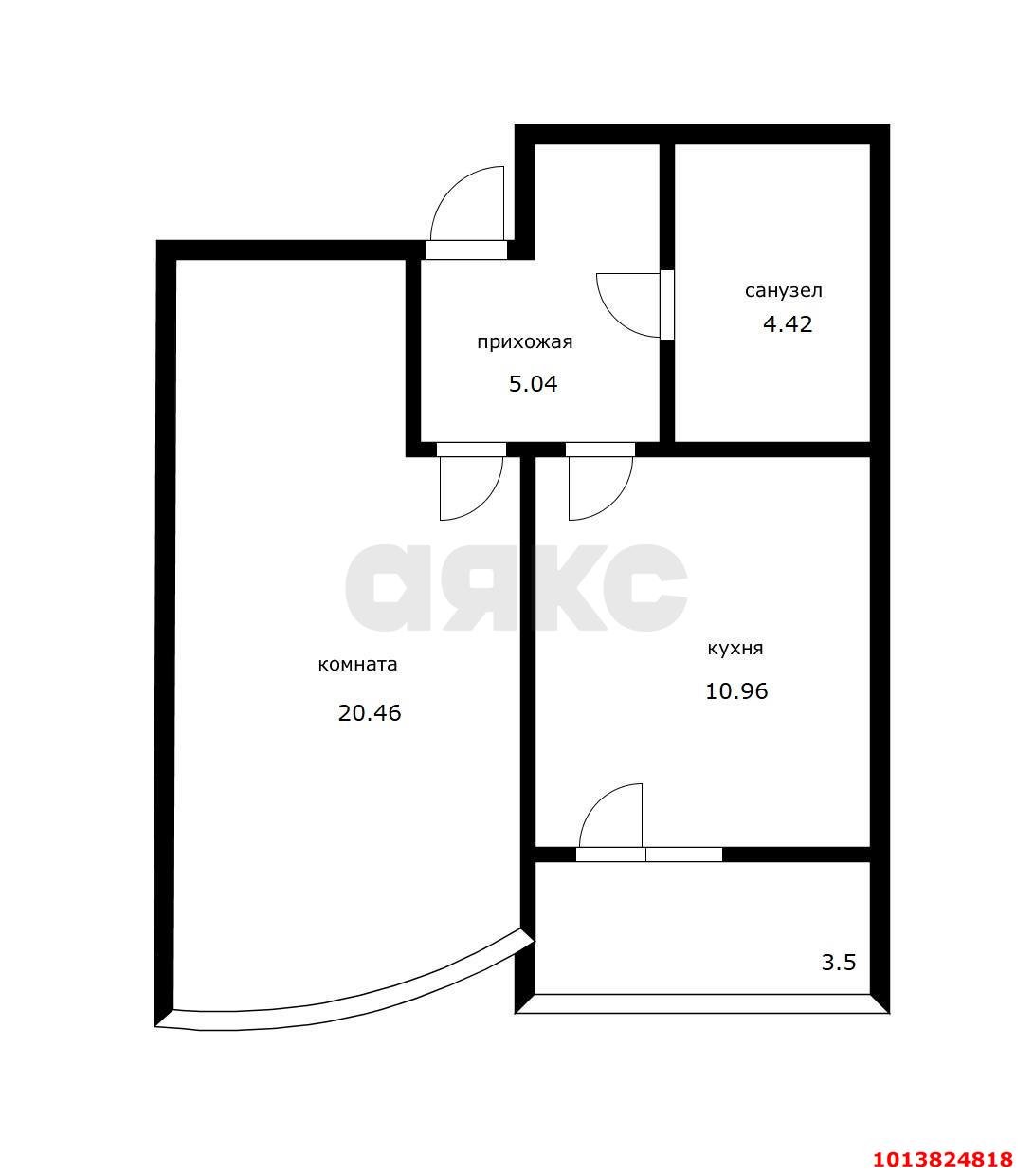Фото №5: 1-комнатная квартира 41 м² - Краснодар, жилой комплекс Кино, ул. Уральская, 100