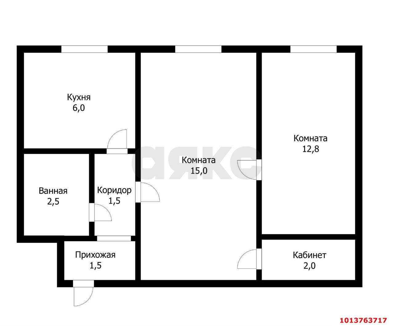 Фото №3: 2-комнатная квартира 41 м² - Краснодар, Фестивальный, ул. Гагарина, 139