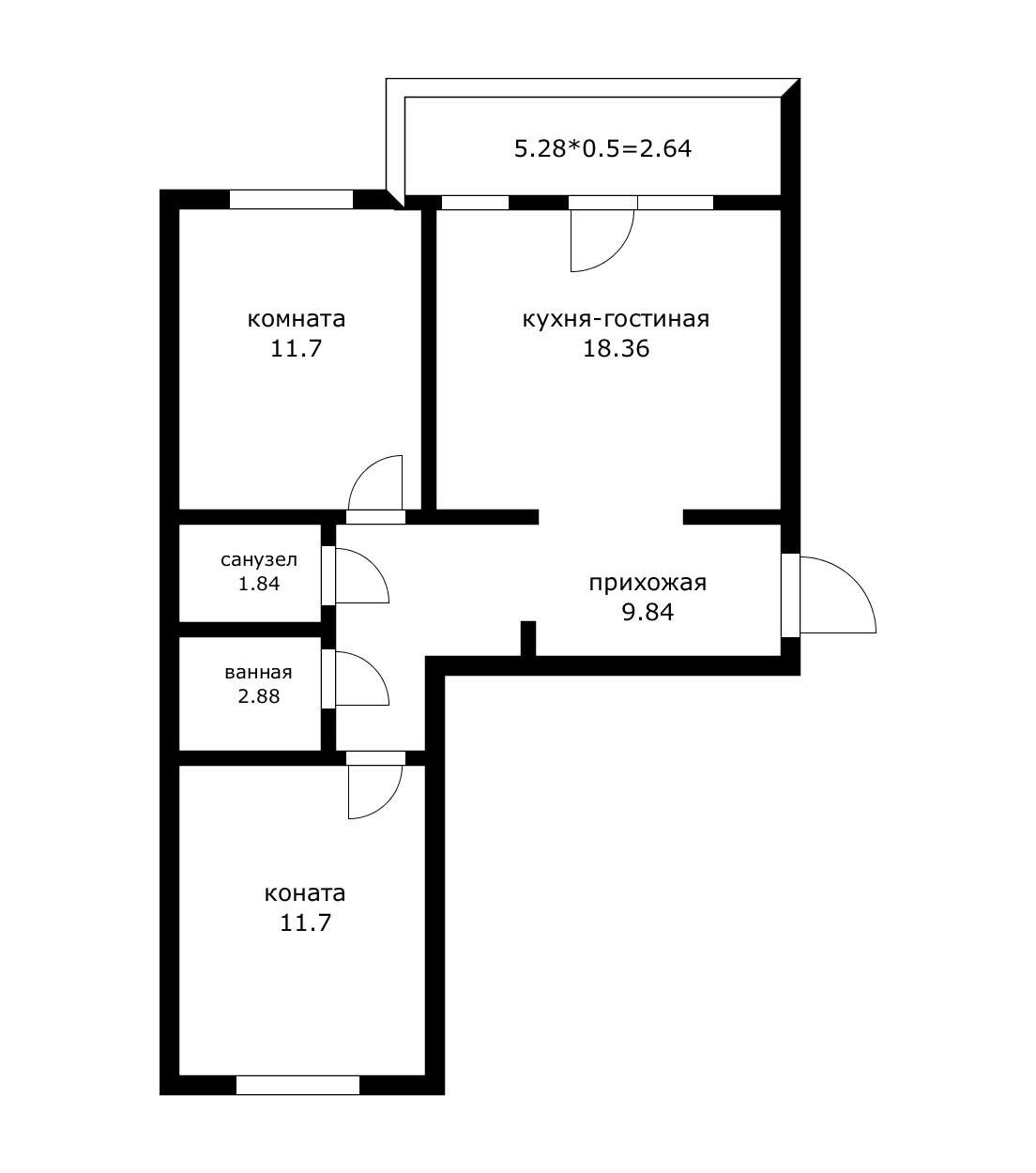 Фото №19: 2-комнатная квартира 57 м² - Краснодар, Прикубанский внутригородской округ, мкр. жилой комплекс Европа-Сити, ул. Карпатская, 5