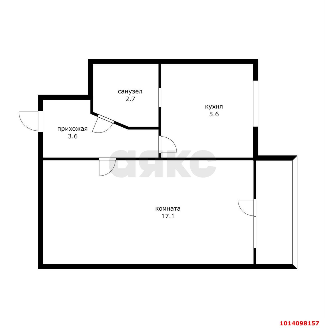 Фото №11: 1-комнатная квартира 33 м² - Краснодар, Дубинка, ул. Ставропольская, 45/4
