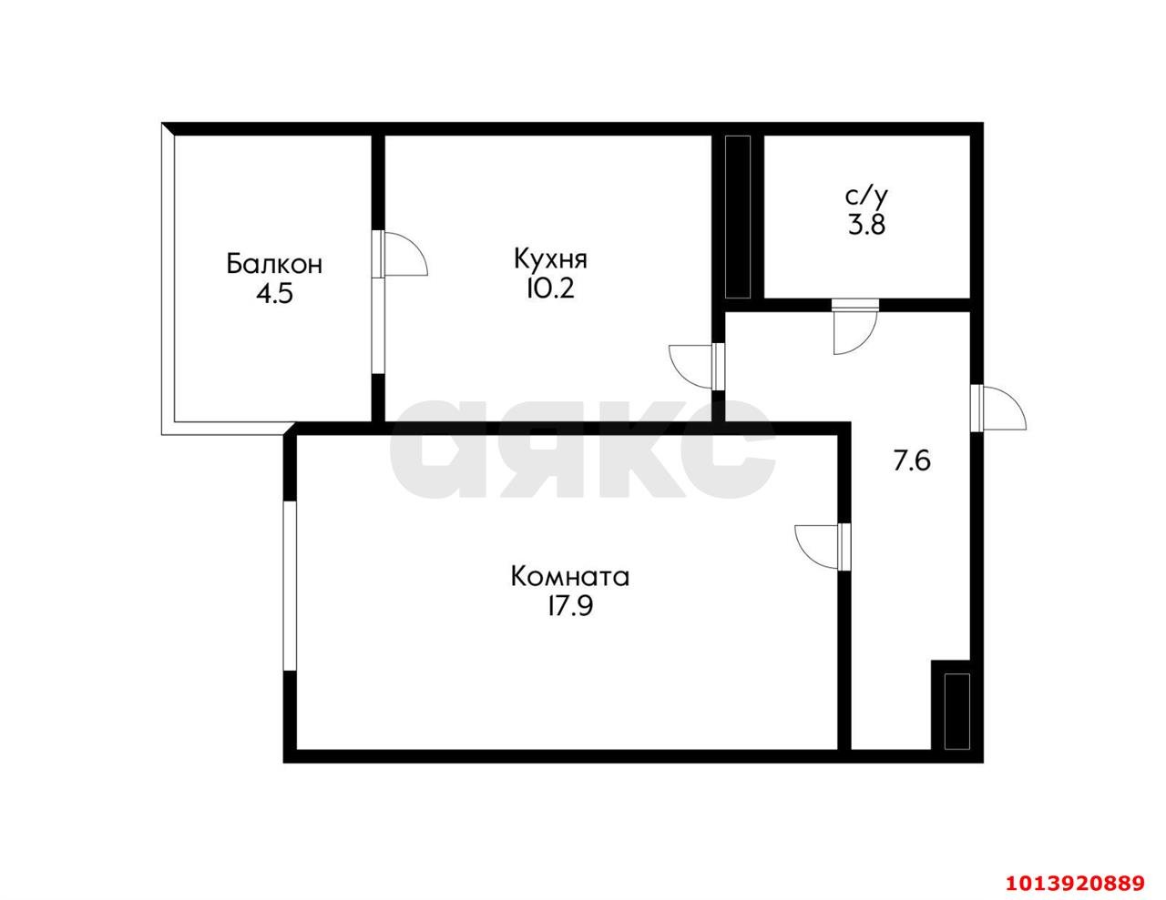 Фото №14: 1-комнатная квартира 42 м² - Краснодар, Хлопчато-бумажный Комбинат, ул. Уральская, 75/4
