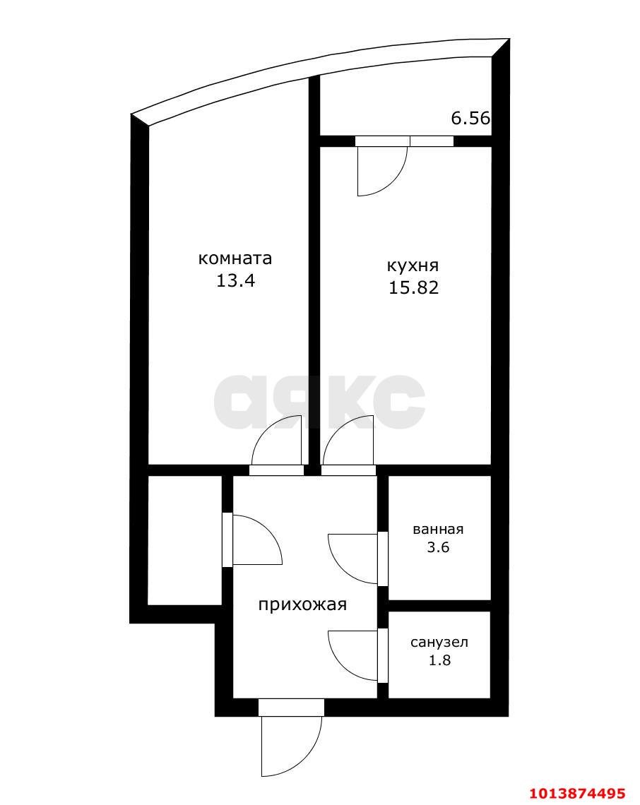 Фото №15: 1-комнатная квартира 50 м² - Краснодар, Черёмушки, ул. Вишняковой, 1/23к1