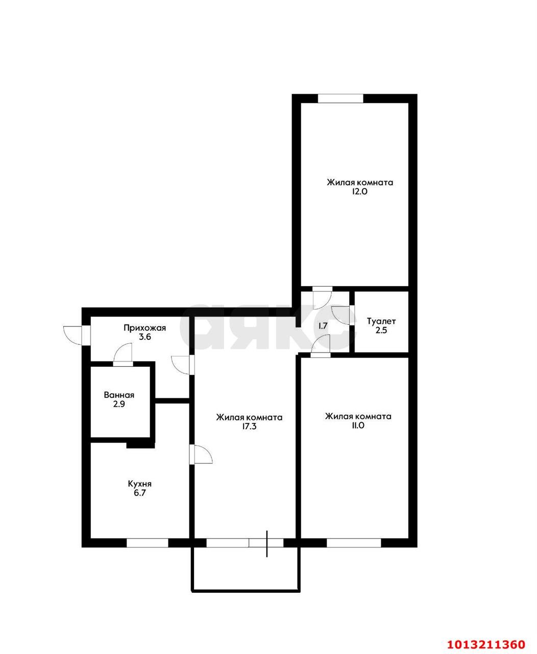 Фото №15: 3-комнатная квартира 60 м² - Краснодар, Западный внутригородской округ, ул. Гагарина, 238