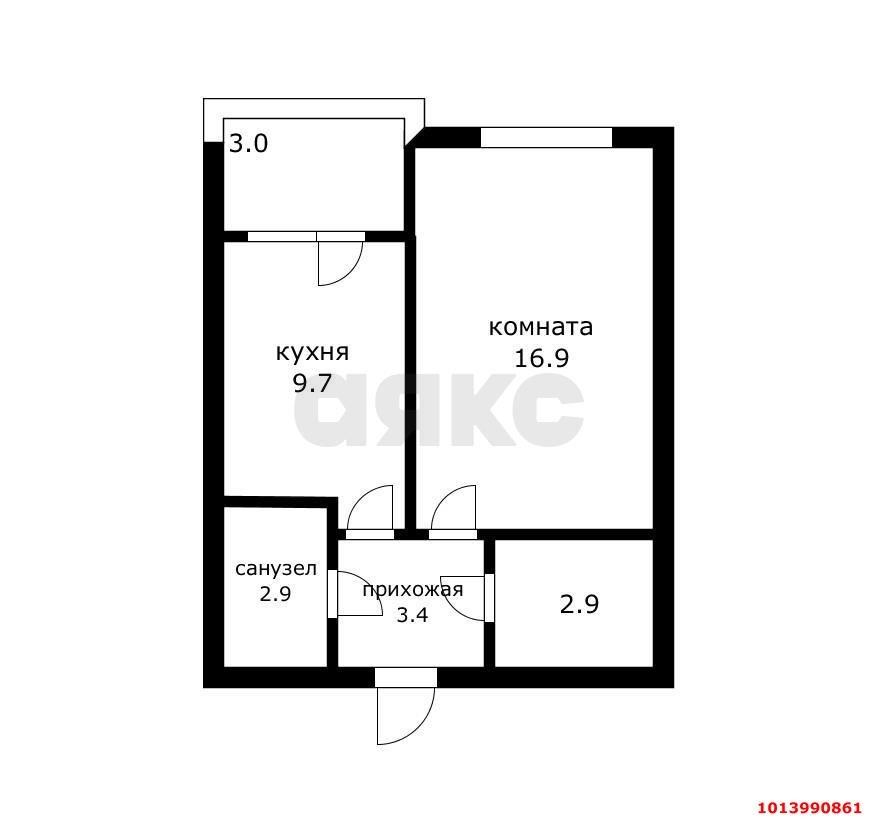 Фото №8: 1-комнатная квартира 38 м² - Российский, мкр. Прикубанский внутригородской округ, ул. Рымникская, 9