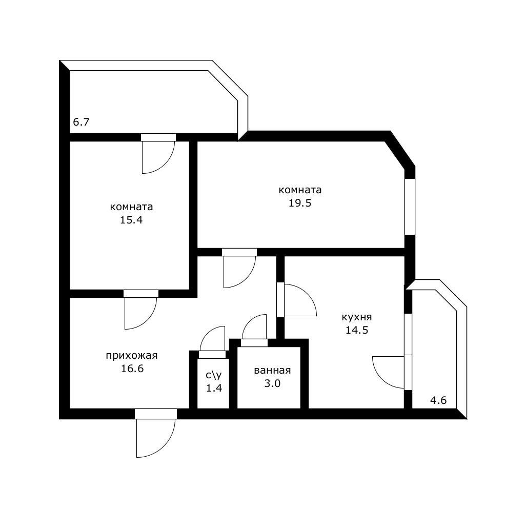 Фото №21: 2-комнатная квартира 82 м² - Краснодар, Краевая Клиническая Больница, мкр. Прикубанский внутригородской округ, ул. Черкасская, 53