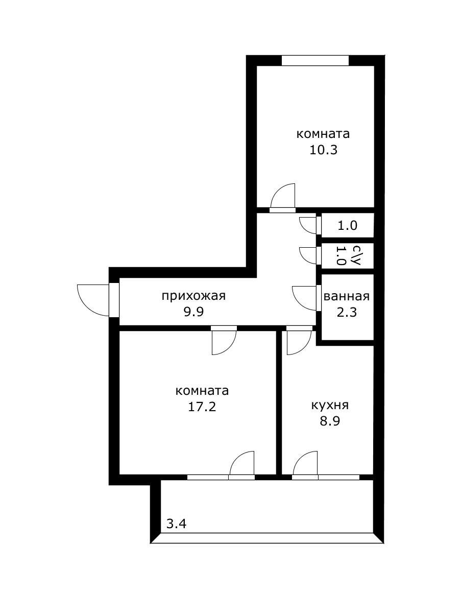 Фото №16: 2-комнатная квартира 54 м² - Краснодар, Карасунский внутригородской округ, мкр. Гидростроителей, ул. Гидростроителей, 47