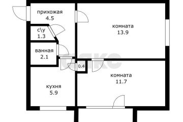Фото №1: 2-комнатная квартира 40 м² - Краснодар, мкр. Хлопчато-бумажный Комбинат, ул. Таганрогская, 16