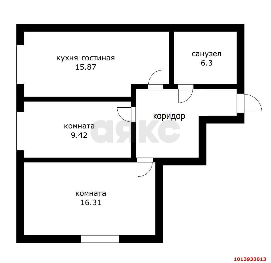 Фото №14: 2-комнатная квартира <span class="whitespace-nowrap">53 м²</span>, <span class="whitespace-nowrap">1/3 эт.</span> - Краснодар, Прикубанский внутригородской округ, мкр. Табачная Фабрика, ул. Достоевского, 24