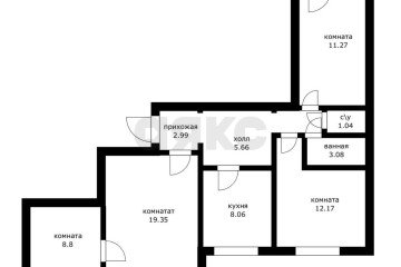 Фото №2: 3-комнатная квартира 74 м² - Краснодар, мкр. Авиагородок, ул. имени Дзержинского, 155/1