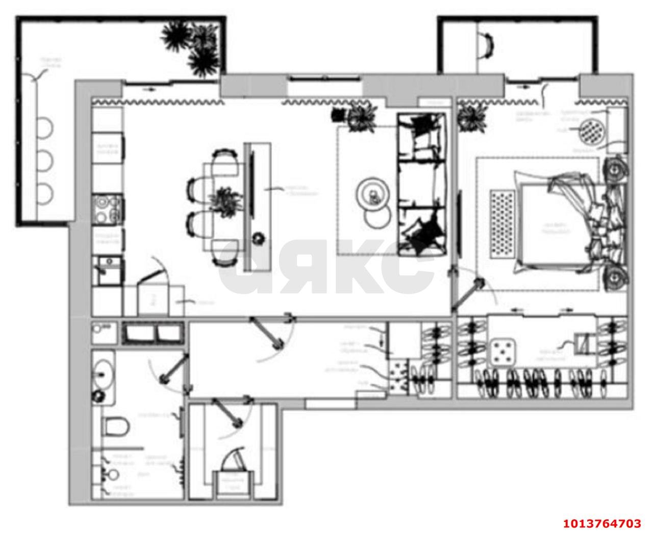 Фото №14: 2-комнатная квартира 64 м² - Краснодар, Школьный, ул. Школьная, 13/9