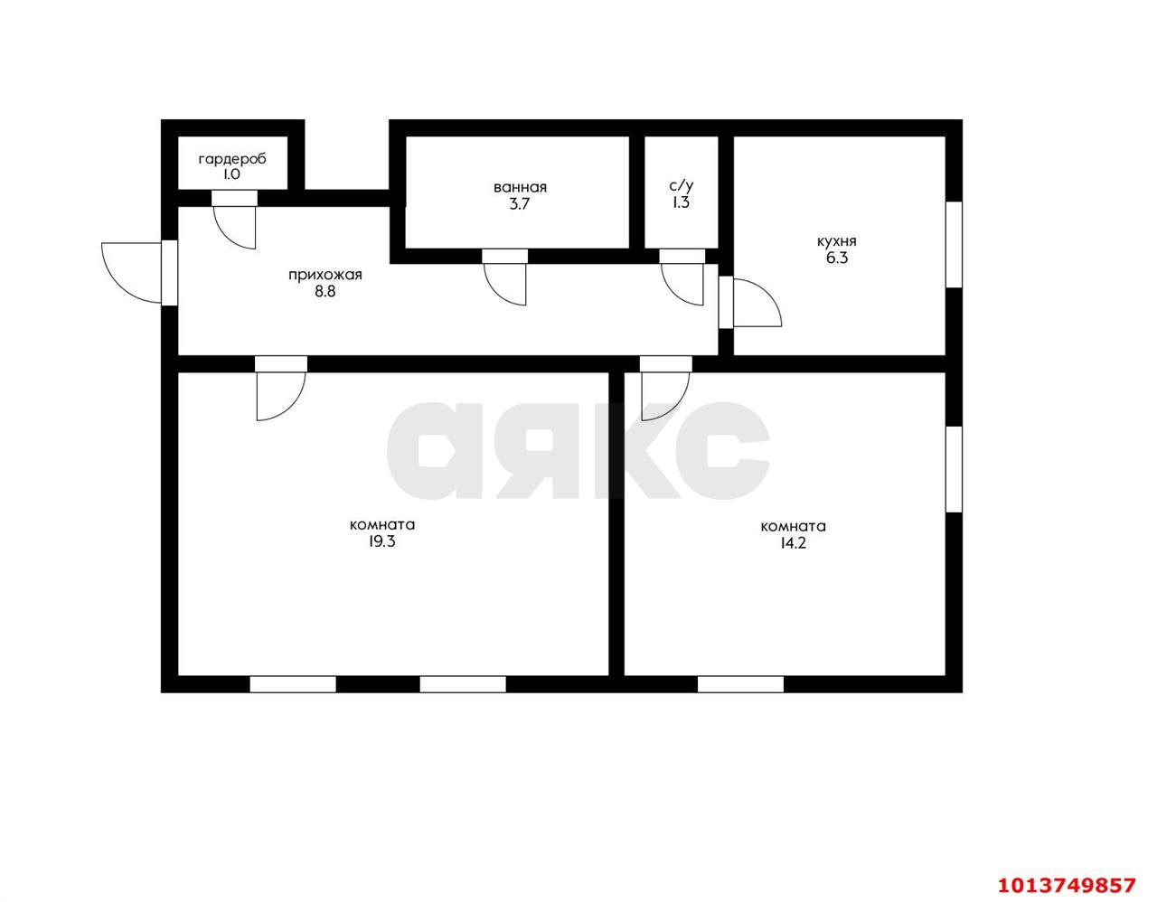 Фото №2: 2-комнатная квартира 54 м² - Краснодар, ул. Грозненская, 3