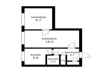 Фото №5: 2-комнатная квартира 39 м² - Краснодар, мкр. Фестивальный, ул. имени Тургенева, 153