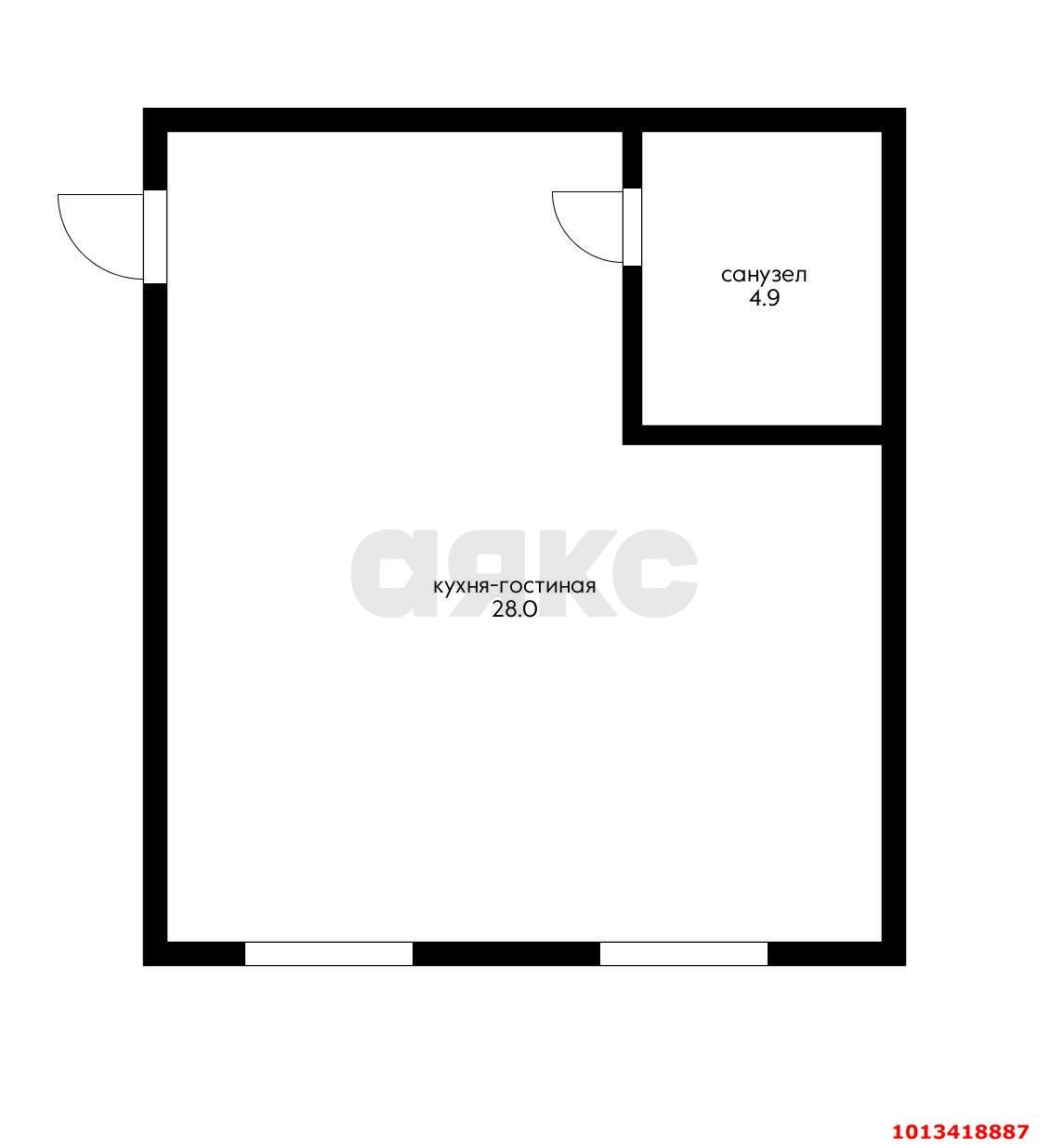 Фото №8: Студия 32 м² - Краснодар, Круглик, ул. Богучарская, 2