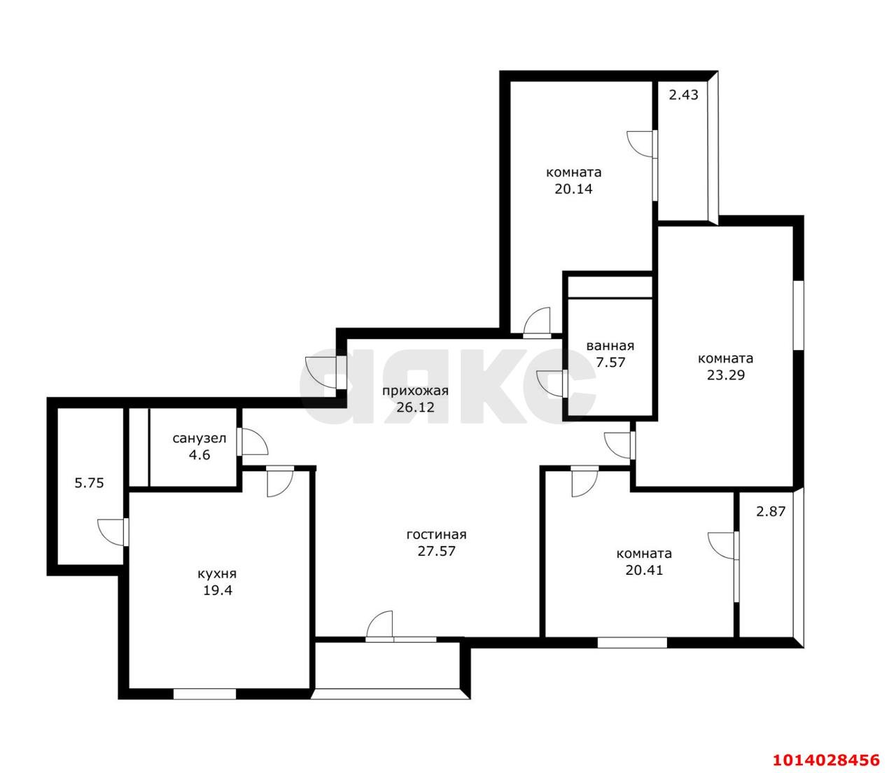 Фото №37: 4-комнатная квартира 180 м² - Краснодар, жилой комплекс Тургенев, ул. Дальняя, 8к2