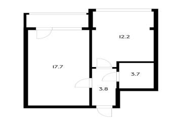 Фото №2: 1-комнатная квартира 38 м² - Краснодар, мкр. Завод Радиоизмерительных Приборов, ул. имени Мусоргского М.П., 1А