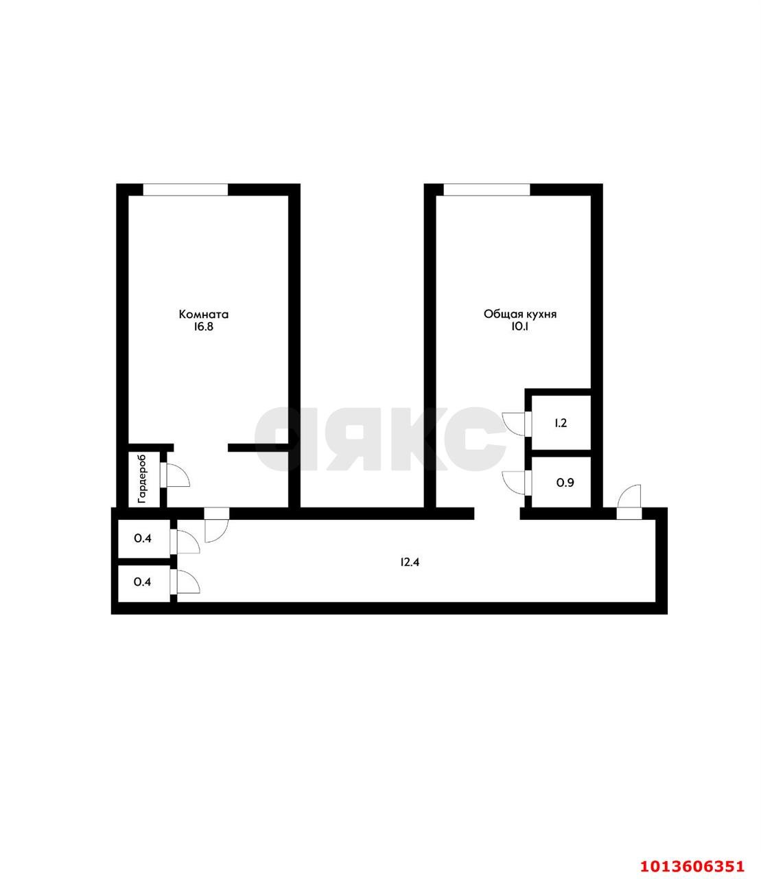 Фото №6: Комната 16 м² - Краснодар, Авиагородок, ул. Авиагородок, 17