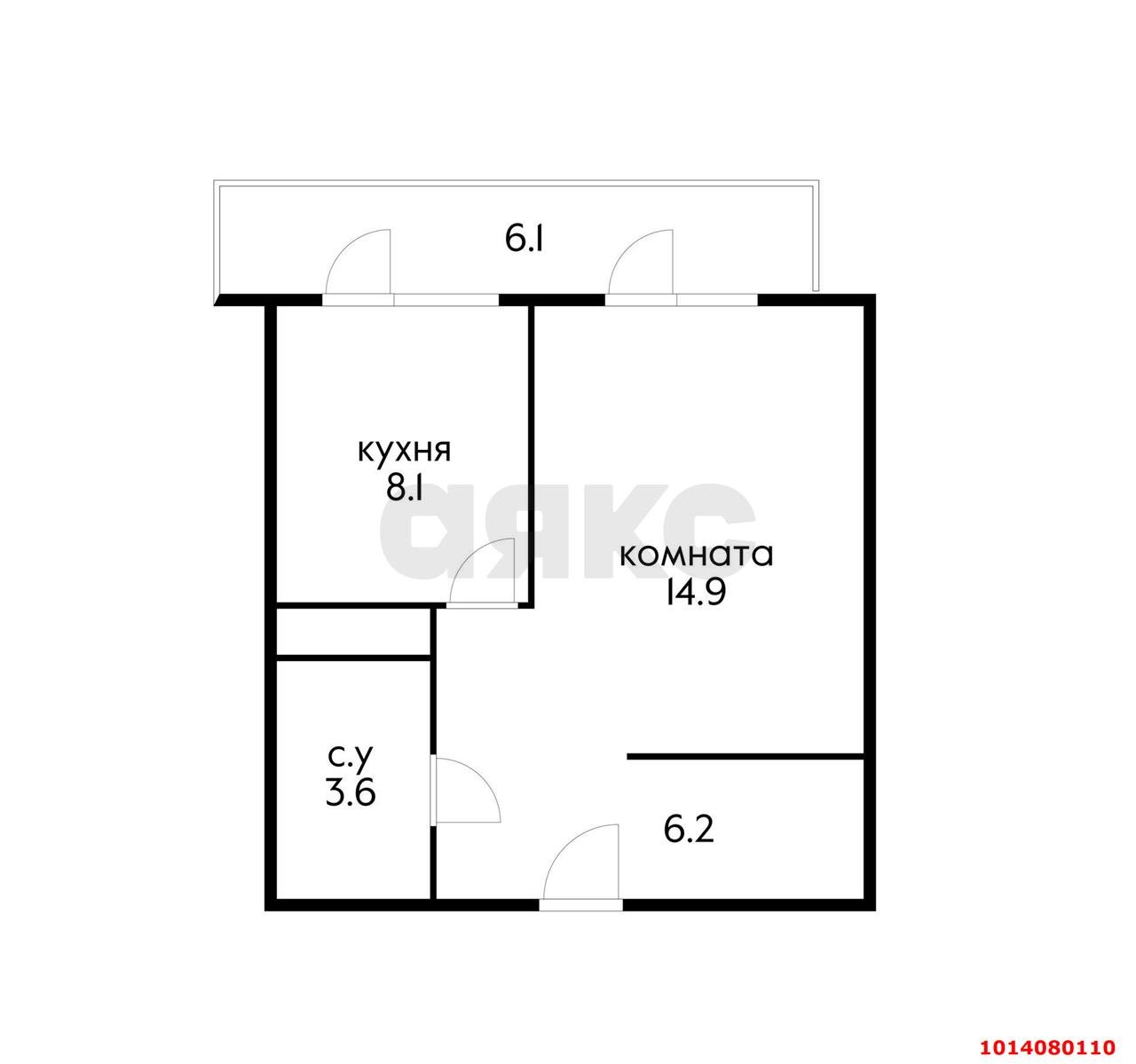 Фото №11: 1-комнатная квартира 38 м² - Краснодар, имени Петра Метальникова, ул. Петра Метальникова, 11