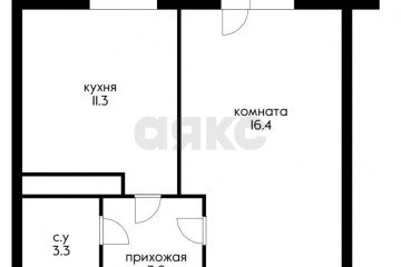 Фото №2: 1-комнатная квартира 34 м² - Краснодар, мкр. Военный городок № 109, ул. Кореновская, 73