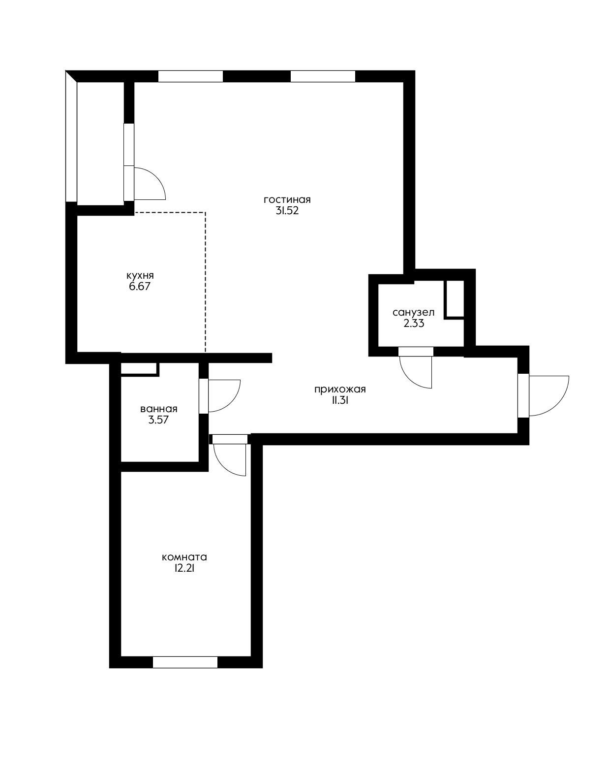 Фото №10: 2-комнатная квартира 72 м² - Краснодар, ЖК Красная Площадь, Прикубанский внутригородской округ, мкр. жилой комплекс Нeo-квартал Красная Площадь, ул. Конгрессная, 19