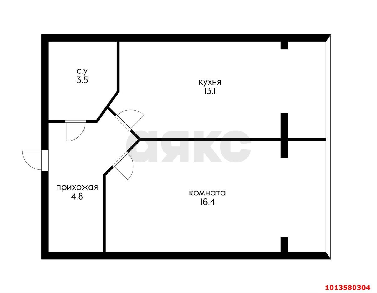 Фото №7: 1-комнатная квартира 40 м² - Российский, Прикубанский внутригородской округ, ул. Измаильская, 13