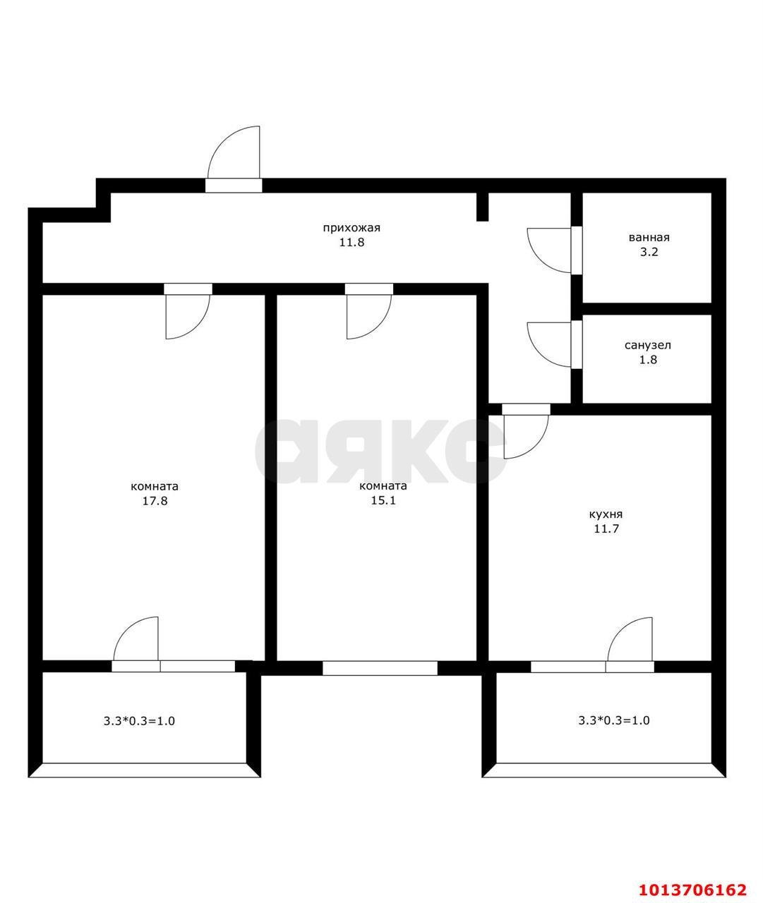 Фото №8: 2-комнатная квартира 65 м² - Краснодар, жилой комплекс Мелодия, ул. Гидростроителей, 59/2