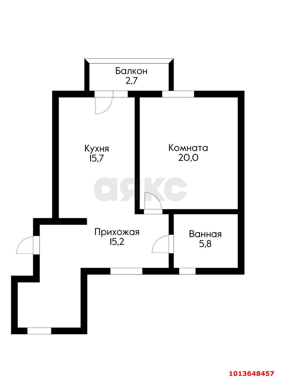 Фото №1: 2-комнатная квартира 55 м² - Энем, ул. Молодёжная, 40Б