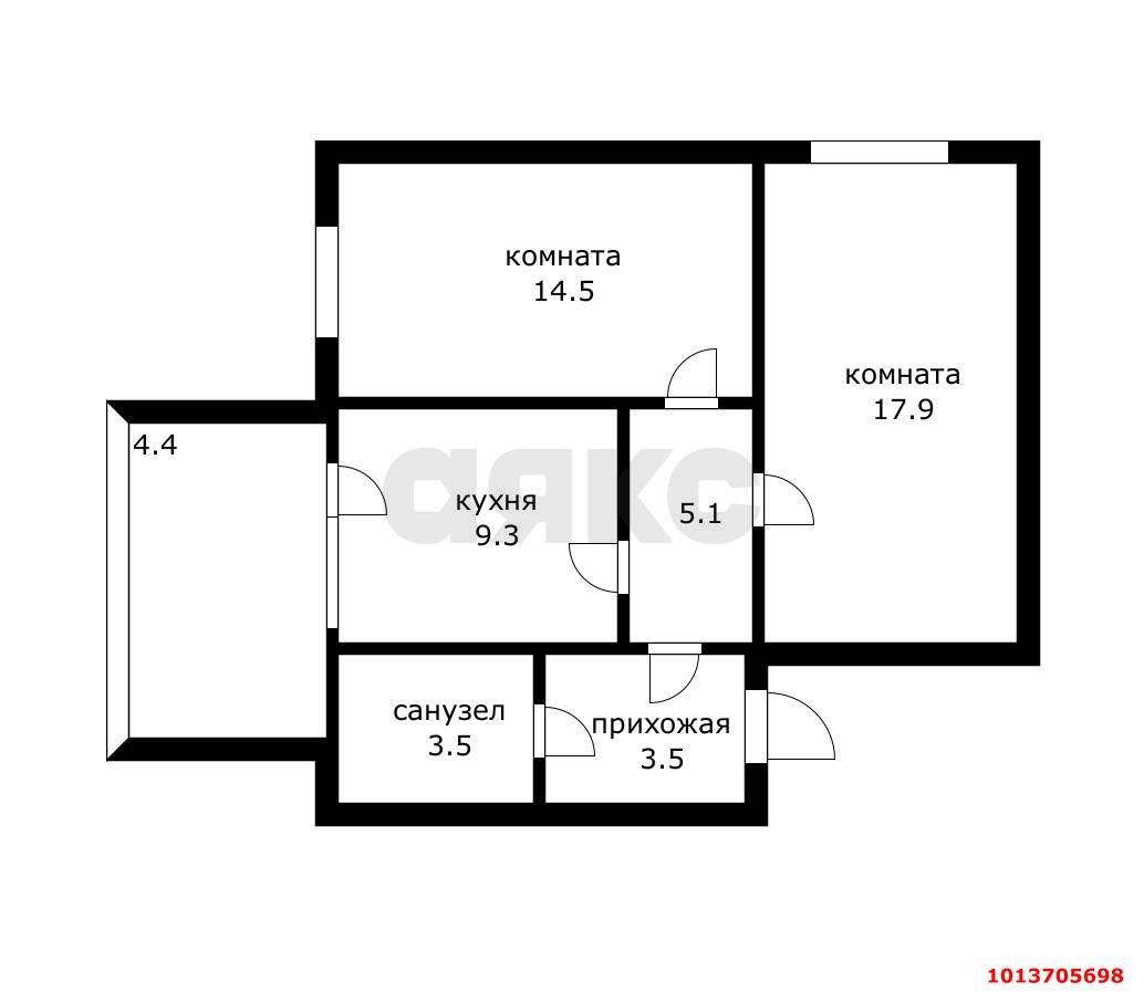 Фото №14: 2-комнатная квартира 58 м² - Энем, ул. Молодёжная, 40Б