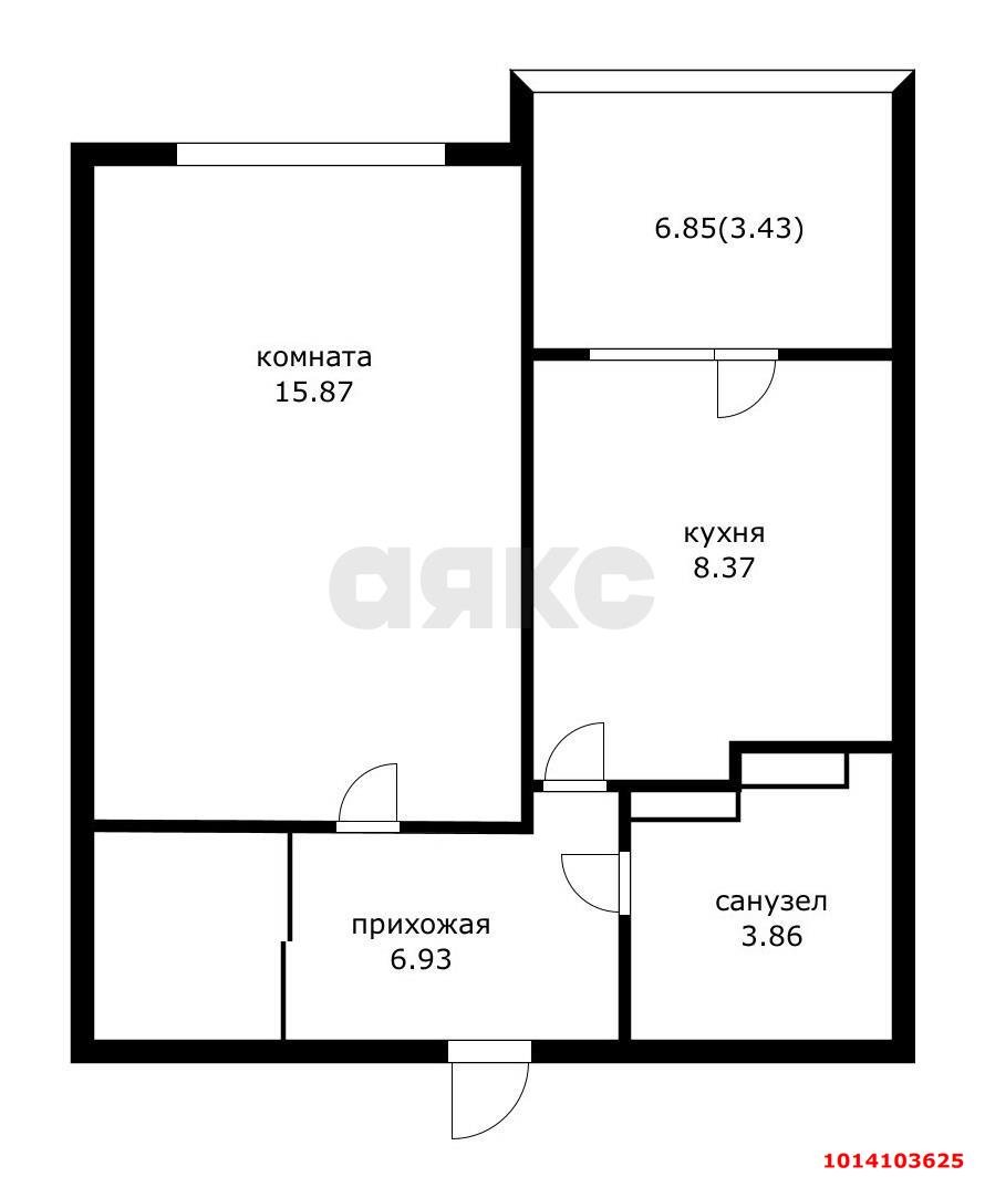 Фото №12: 1-комнатная квартира 41 м² - Краснодар, Догма Парк, ул. Марины Цветаевой, 17к2