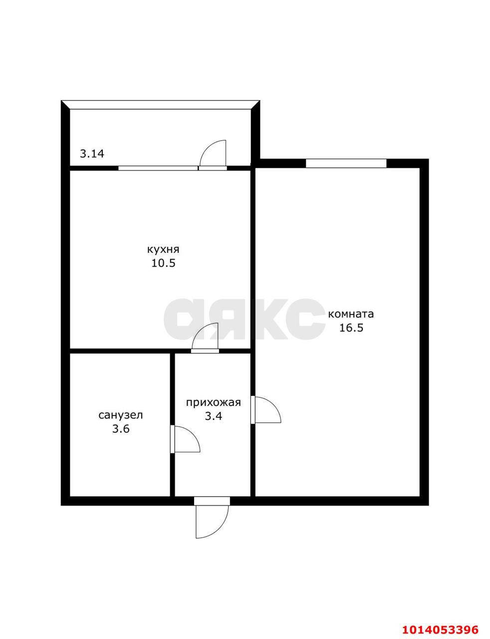 Фото №5: 1-комнатная квартира 37 м² - Краснодар, Славянский, ул. Заполярная, 35к5