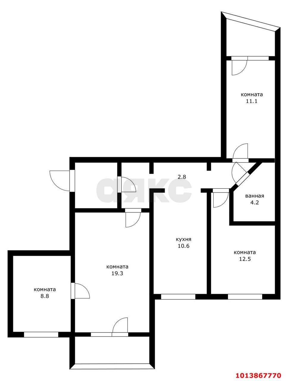 Фото №2: 3-комнатная квартира 76 м² - Краснодар, Краевая Клиническая Больница, ул. 1 Мая, 228