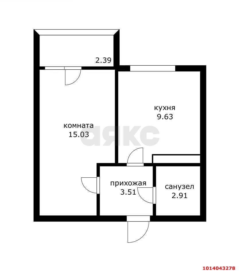Фото №12: 1-комнатная квартира 34 м² - Краснодар, жилой комплекс Рекорд, ул. Новороссийская, 90/2к2