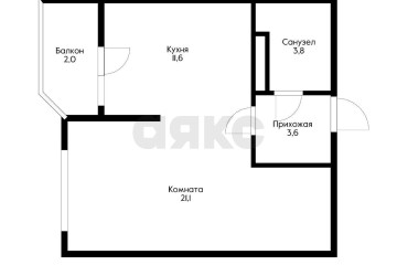 Фото №2: 1-комнатная квартира 38 м² - Краснодар, мкр. жилой комплекс Сказка Град, ул. имени В.Н. Мачуги, 166к2
