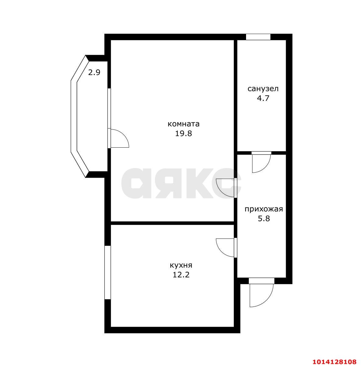 Фото №10: 1-комнатная квартира 45 м² - Новая Адыгея, жилой комплекс Тургеневский-2, ул. Тургеневское шоссе, 25/7Л
