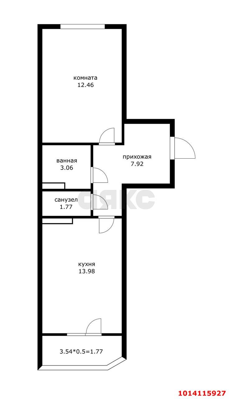 Фото №19: 1-комнатная квартира 44 м² - Краснодар, Достояние, ул. Конгрессная, 31