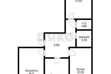 Фото №2: 3-комнатная квартира 70 м² - Краснодар, ж/м имени Демьяна Бедного, ул. Степная, 1/1к2