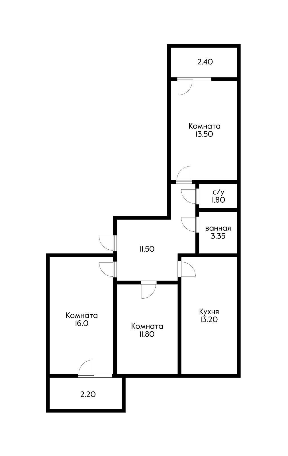 Фото №2: 3-комнатная квартира 70 м² - Краснодар, Прикубанский внутригородской округ, жилой комплекс Приоритет, ж/м имени Демьяна Бедного, ул. Степная, 1/1к2