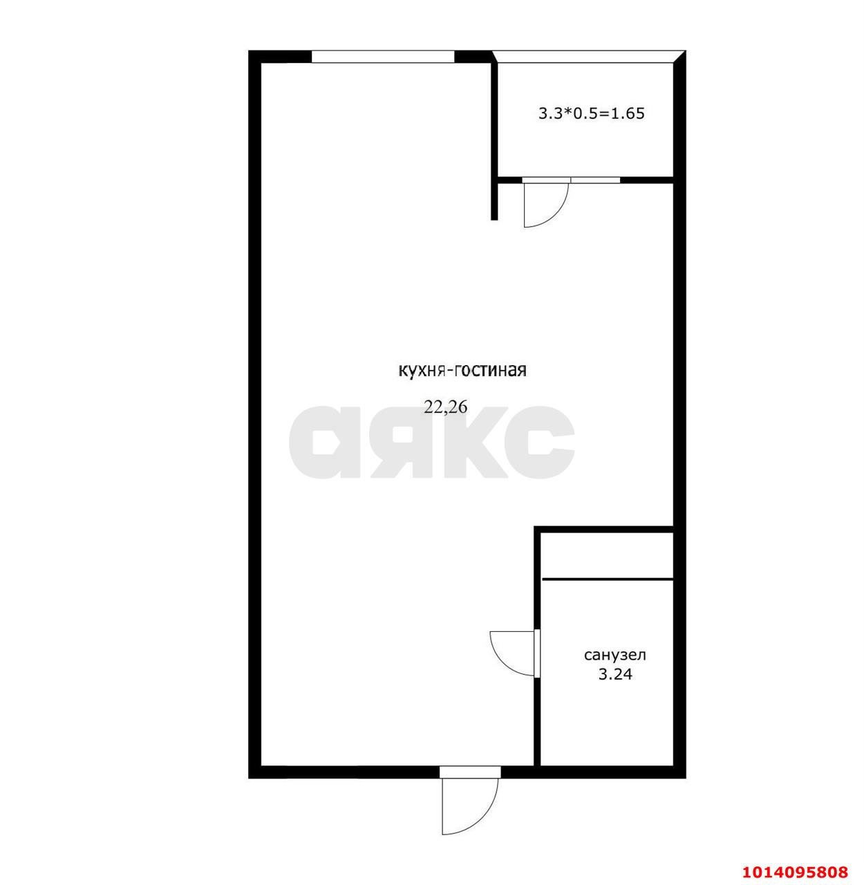 Фото №6: Студия 28 м² - Краснодар, Славянский, ул. Заполярная, 39к6