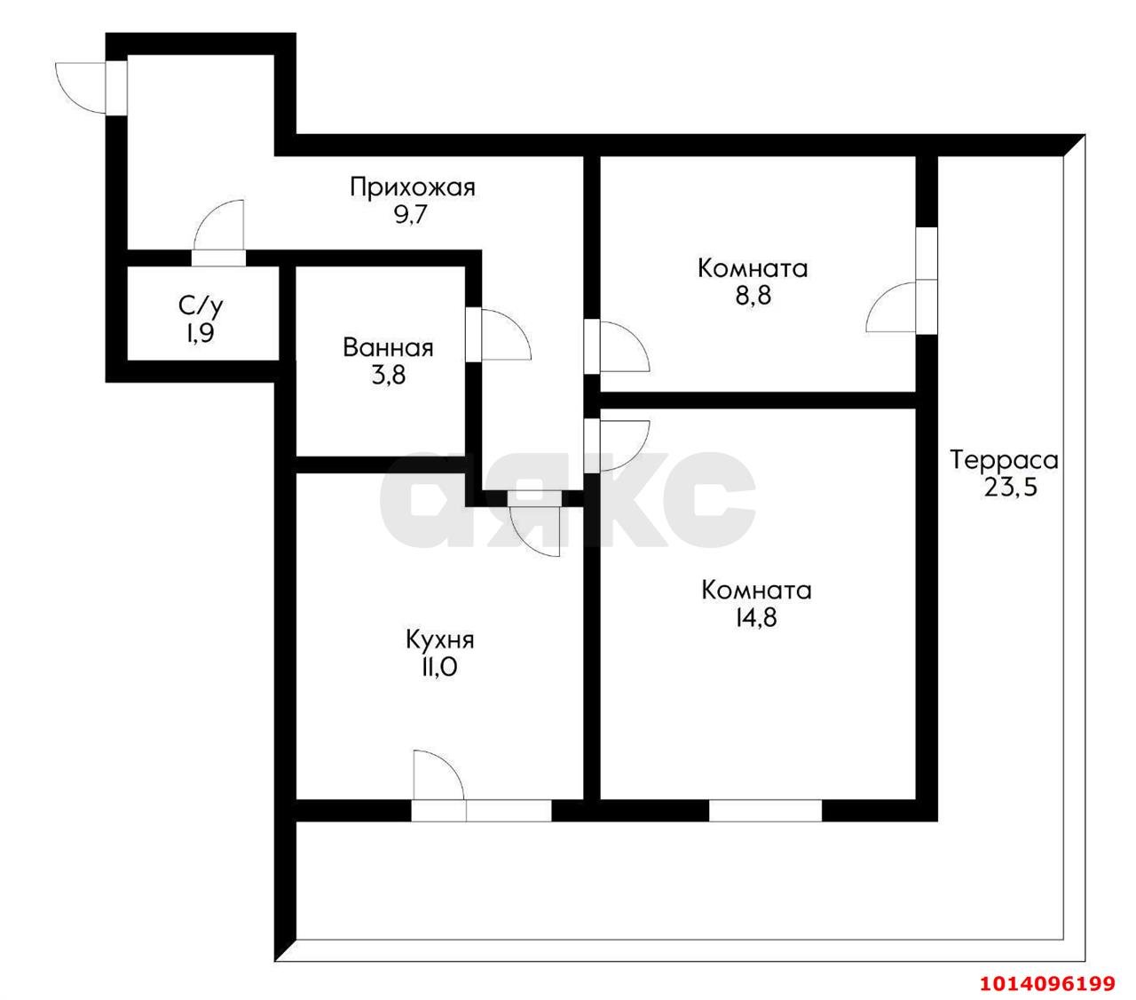 Фото №7: 2-комнатная квартира 73 м² - Краснодар, жилой комплекс Квартет, ул. имени Снесарева, 10к2