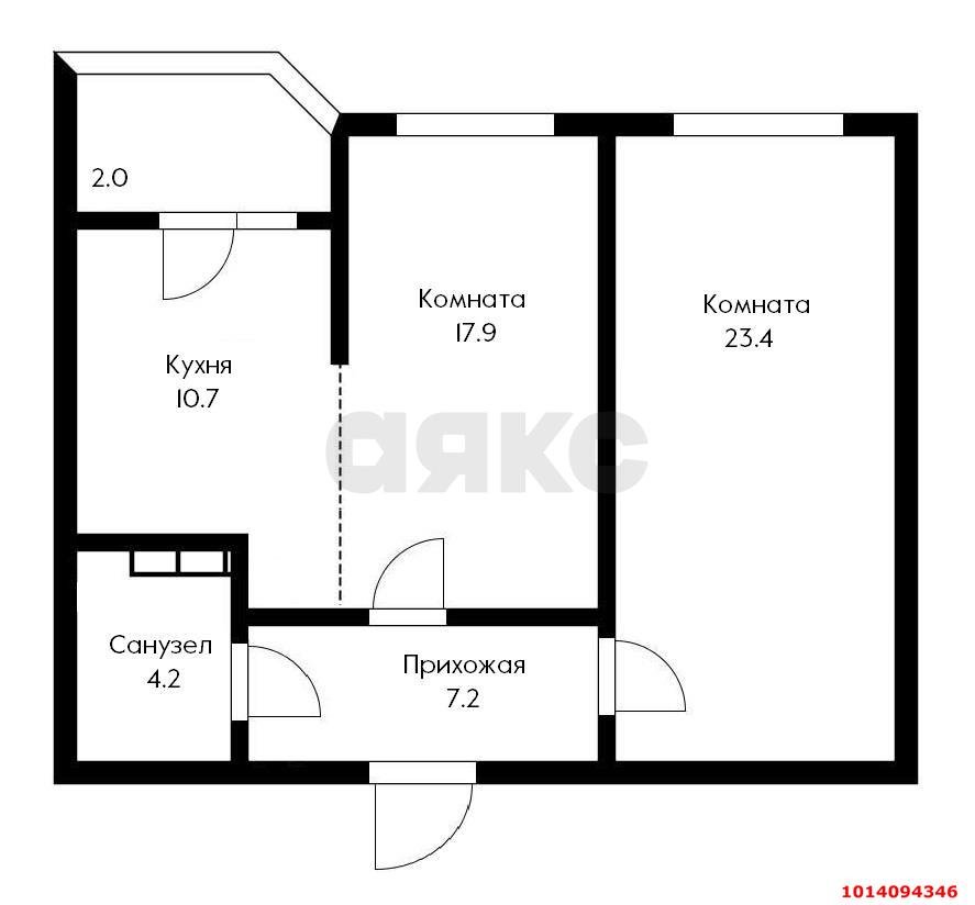 Фото №20: 2-комнатная квартира 65 м² - Краснодар, жилой комплекс Сказка Град, ул. имени В.Н. Мачуги, 166Ак1