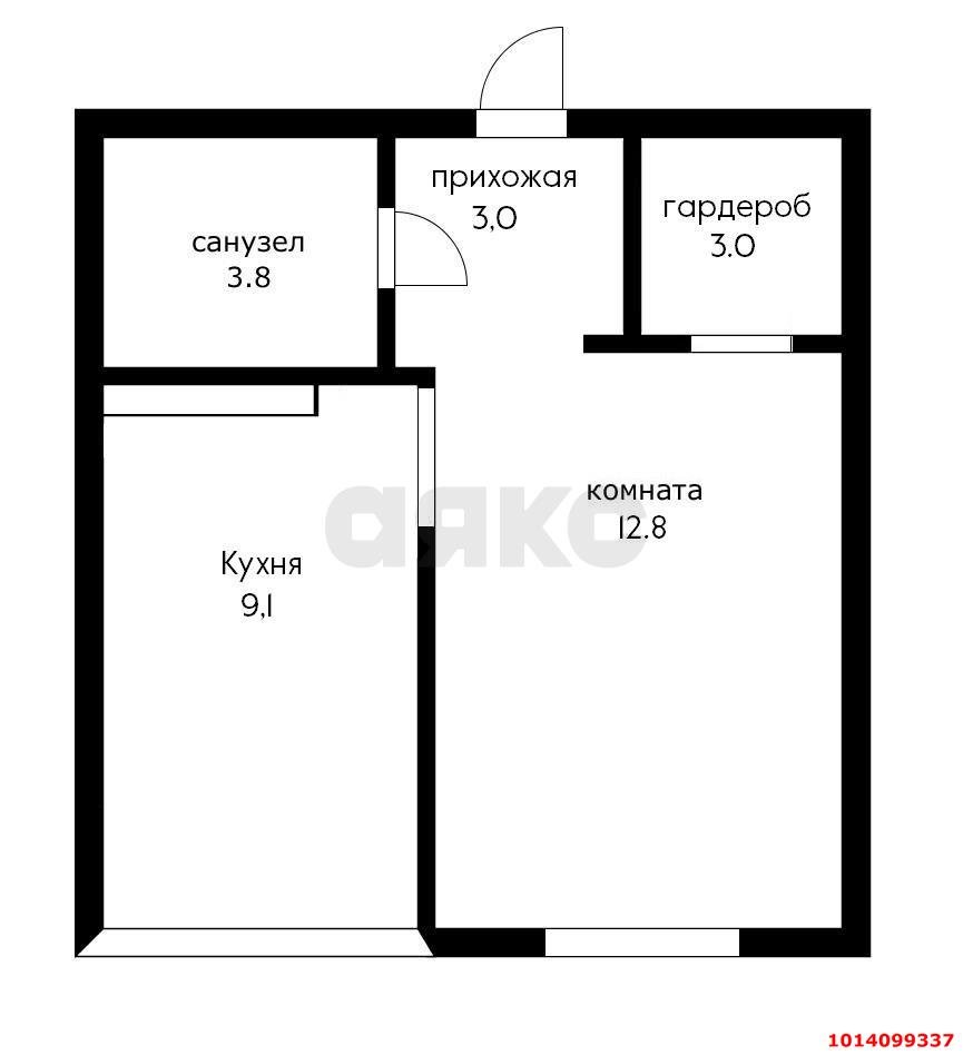 Фото №20: 1-комнатная квартира 31 м² - Краснодар, жилой комплекс Фонтаны, ул. Воронежская, 47/11